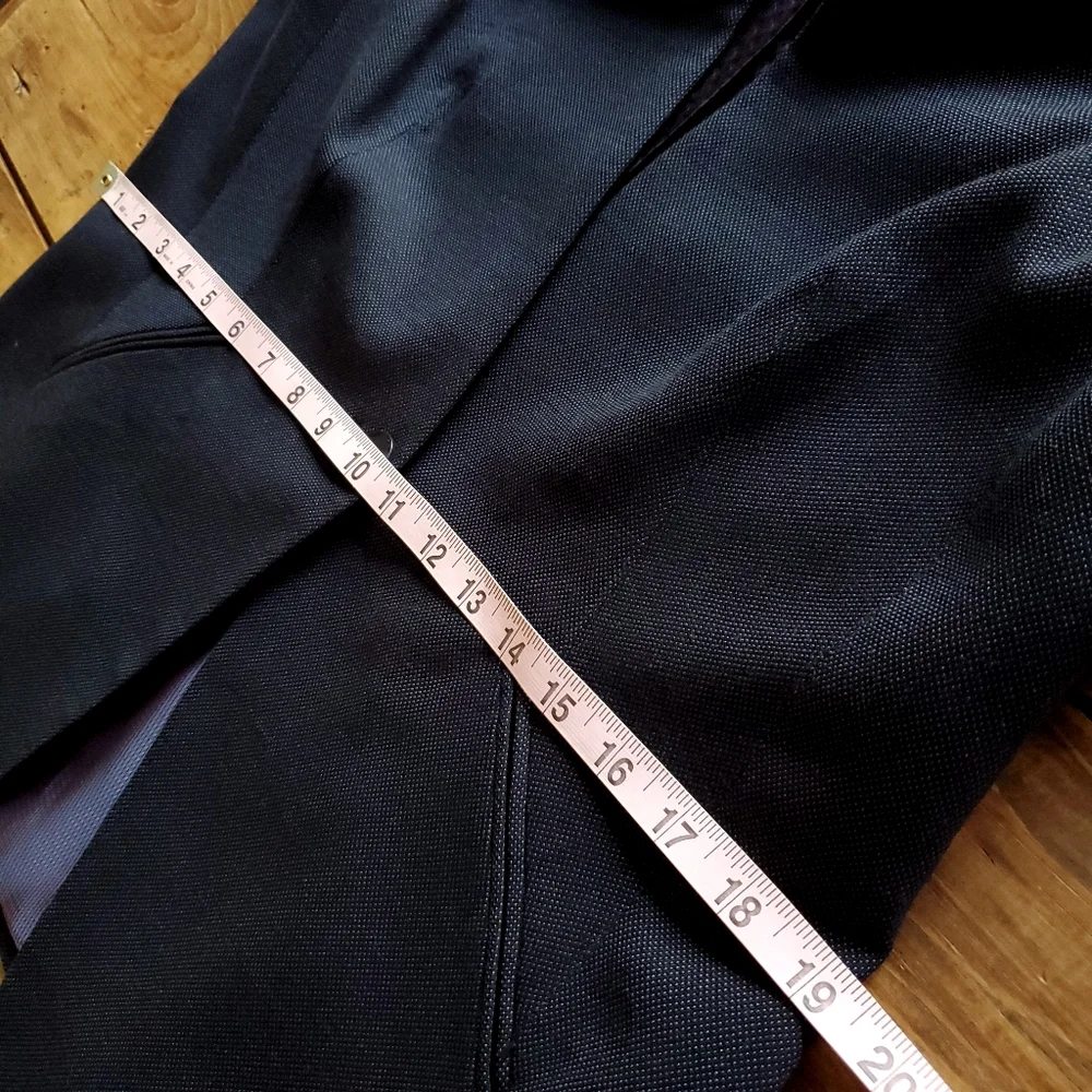 Marks & Spencer Women's Tailored Fit One Button Blue Blazer Size 12 - Picture 13 of 17